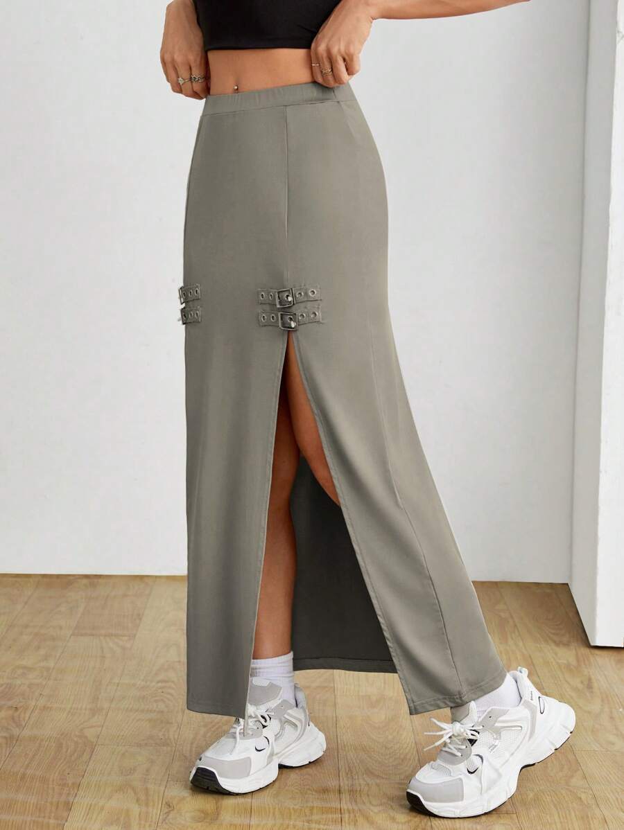 High Slit Bodycon Skirt
