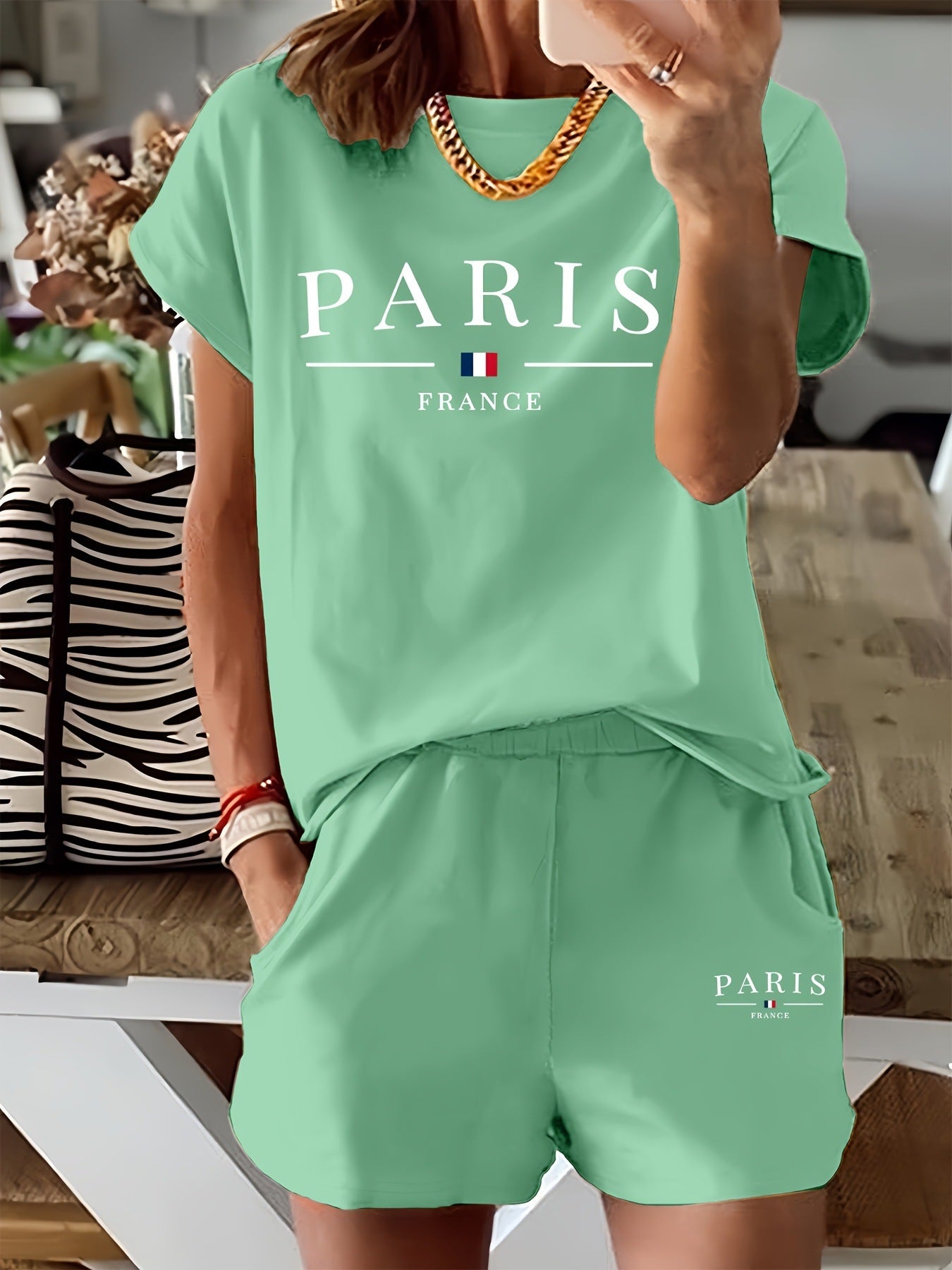Paris Women’s Casual Quarter-Sleeve Top